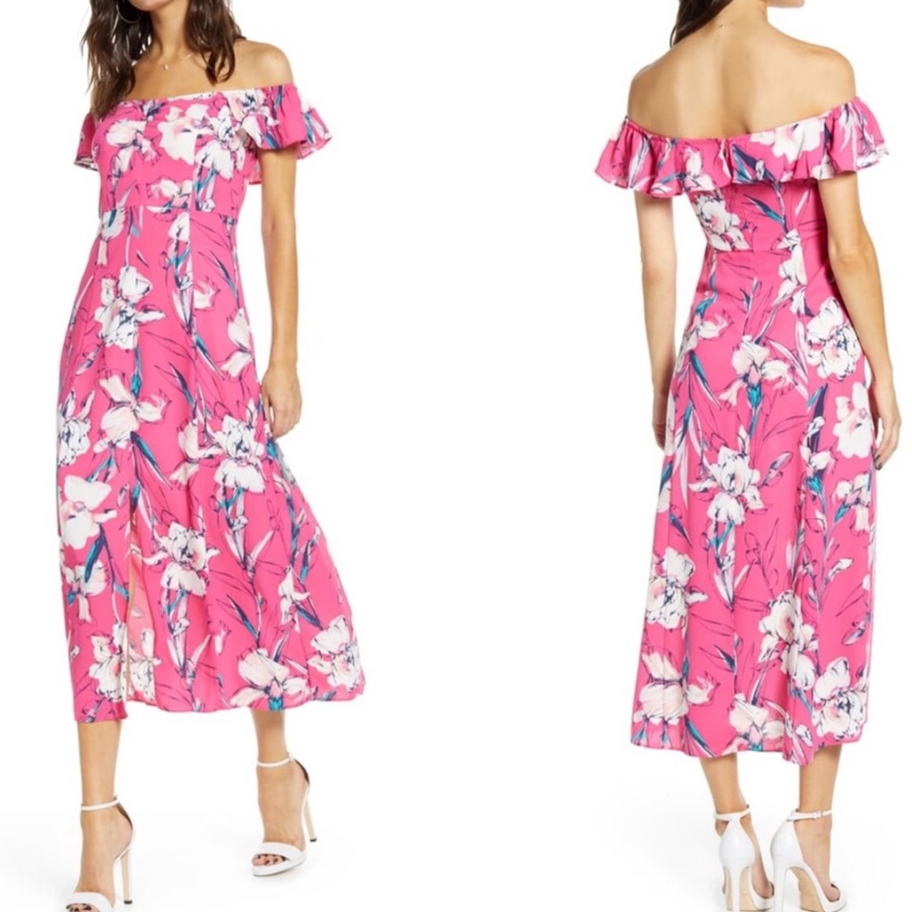 Leith pink floral dress S and L available